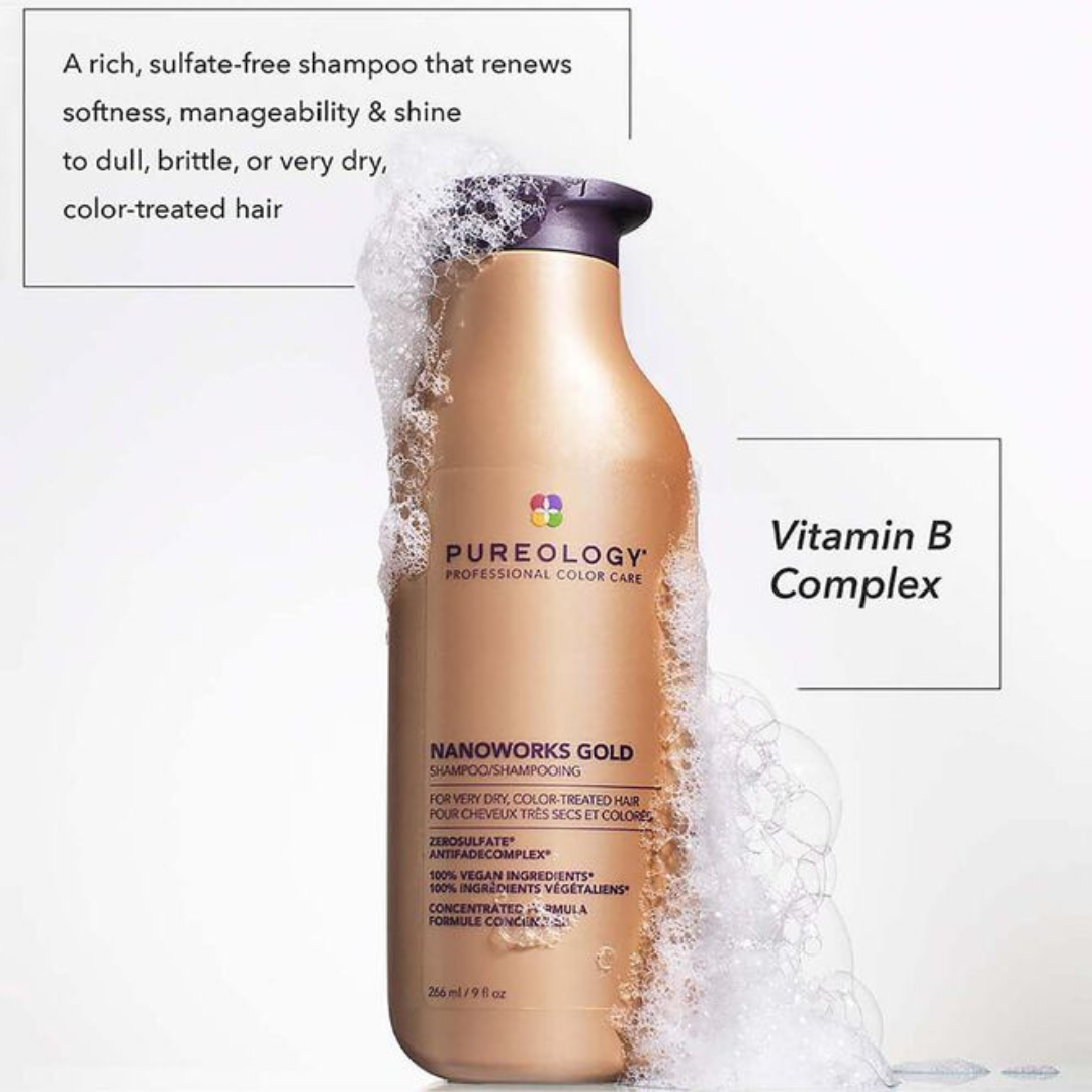 Pureology Nanoworks Gold Shampoo 266mL - Elluca
