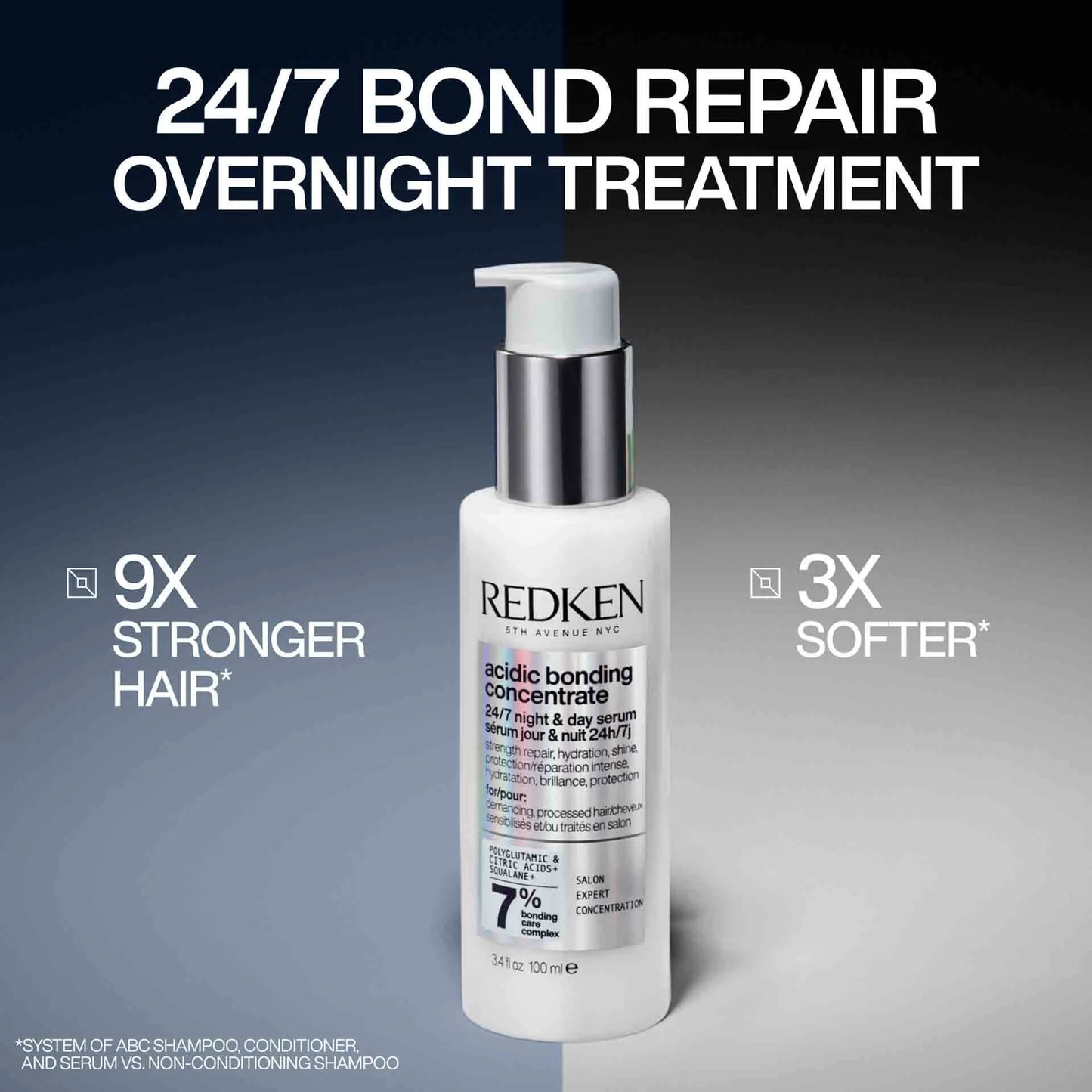 Redken Acidic Bonding Concentrate 24/7 Night & Day Serum 90mL - Elluca