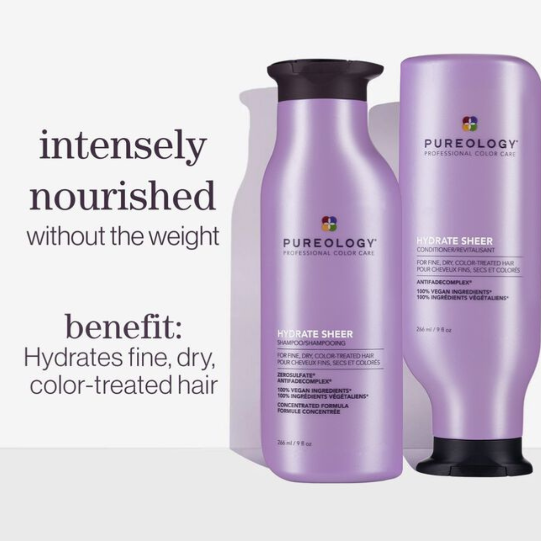 Pureology Hydrate Sheer Shampoo for Fine Hair 266mL - Elluca