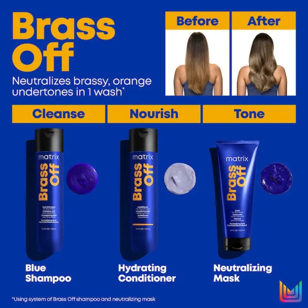 Matrix Total Results Brass Off Shampoo 300mL - Elluca