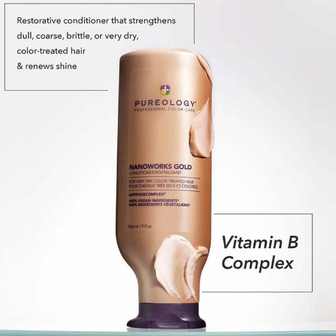 Pureology Nanoworks Gold Conditioner 266mL - Elluca