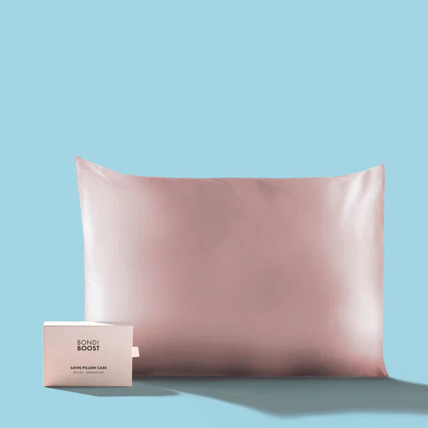 Bondi Boost Satin Pillowcase – Available in Blush, Grey & Ivory