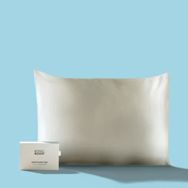 Bondi Boost Satin Pillowcase – Available in Blush, Grey & Ivory